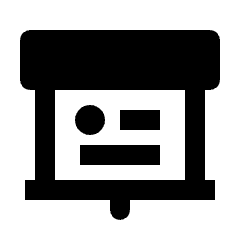 Slide Deck Fill Icon from Outlined Fill - Streamline Material Set