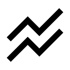 Stacked Line Chart Fill Icon from Sharp Fill - Streamline Material Set