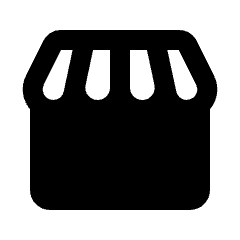 Storefront Fill Icon from Rounded Fill - Streamline Material Set