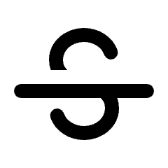 Strikethrough S Icon from Rounded Line - Streamline Material Set