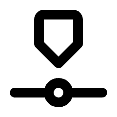 Timeline Roadmap Horizontal Icon from Rounded Line - Streamline Material Set
