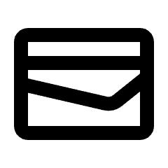 Wallet Icon from Rounded Line - Streamline Material Set