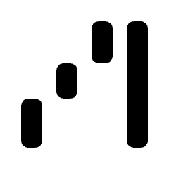 Waterfall Chart Fill Icon from Rounded Fill - Material Pro Set