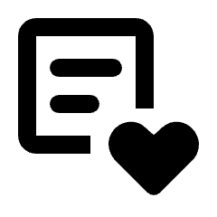 Wishlist Icon from Rounded Line - Streamline Material Set