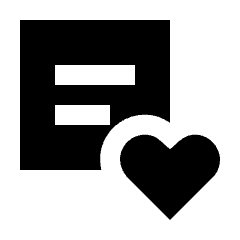 Wishlist Fill Icon from Sharp Fill - Streamline Material Set