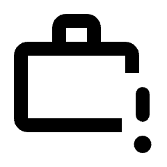 Work Alert Icon from Rounded Line - Streamline Material Set