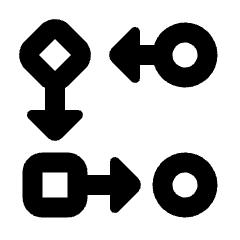 Workflow Icon from Rounded Line - Streamline Material Set
