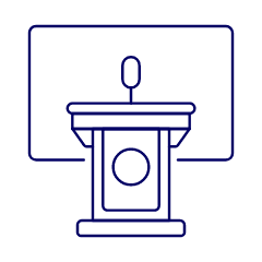 Podium Presentation 1 Illustration from UX Line Set