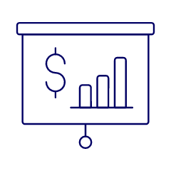 Projector Money Graph Illustration from UX Line Set