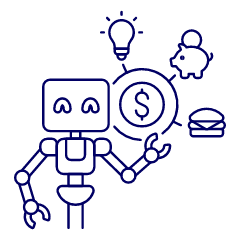 Moey Management Robot Illustration from UX Line Set