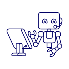 Operator Robot Illustration from UX Line Set