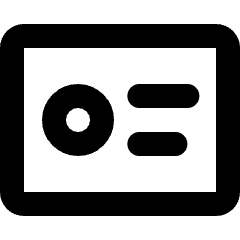 Business Card Icon from Micro Line Set
