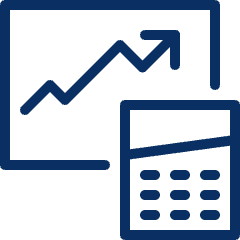 Business Chart Calculator Icon from Cyber Line Set