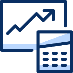 Business Chart Calculator Icon from Cyber Duotone Set