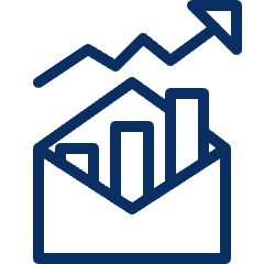 Business Chart Envelope Icon from Cyber Line Set