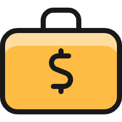 Cash Briefcase Icon from Ultimate Colors Set