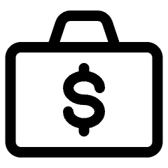 Cash Briefcase Icon from Ultimate Regular Set