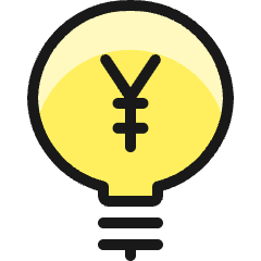 Cash Bulb Yen Yuan Icon from Ultimate Colors Set