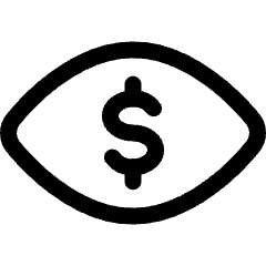 Cash Eye Icon from Ultimate Regular Set