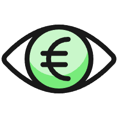 Cash Eye Euro Icon from Ultimate Colors Set