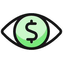 Cash Eye Icon from Ultimate Colors Set