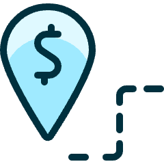 Cash Map Directions Icon from Ultimate Duotone Set