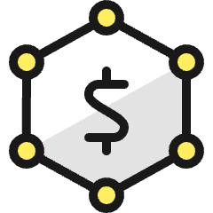 Cash Molecule Icon from Ultimate Colors Set