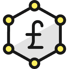 Cash Molecule Pound Icon from Ultimate Colors Set