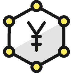 Cash Molecule Yen Yuan Icon from Ultimate Colors Set