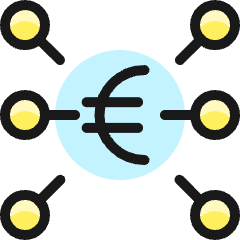 Cash Network Euro Icon from Ultimate Colors Set