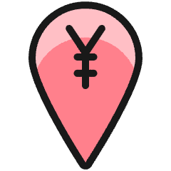 Cash Pin Yen Yuan Icon from Ultimate Colors Set