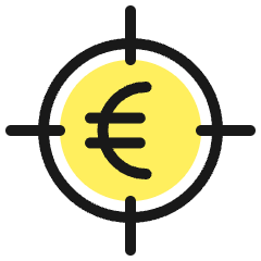 Cash Target Euro Icon from Ultimate Colors Set