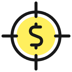 Cash Target Icon from Ultimate Colors Set