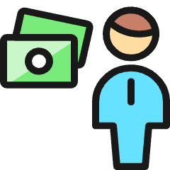 Cash User Icon from Ultimate Colors Set