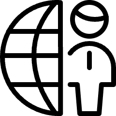 Global Business Man User Icon from Ultimate Light Set