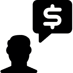 Profile Man Cash Message Icon from Ultimate Bold Set