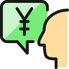 Profile User Cash Message Yen Yuan Icon from Ultimate Colors Set