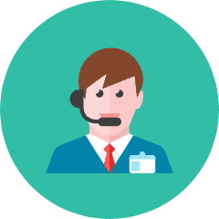 Telemarketer Man Icon from Kameleon Colors Set