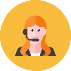 Telemarketer Woman Icon from Kameleon Colors Set