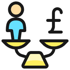 User Cash Scale 1 Pound Icon from Ultimate Colors Set