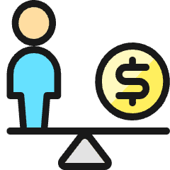 User Cash Scale Icon from Ultimate Colors Set