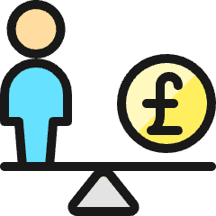 User Cash Scale Pound Icon from Ultimate Colors Set