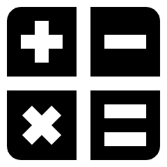 Calculator 1 Icon from Nova Solid Set