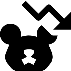 Market Bear Decrease Icon from Nova Solid Set