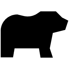Market Bear Icon from Nova Solid Set