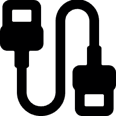 Thunderbolt Cable Icon from Ultimate Bold Set