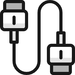 Thunderbolt Cable Icon from Ultimate Colors Set