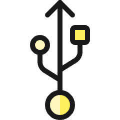 Usb Port 1 Icon from Ultimate Colors Set