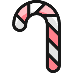 Cake Sugar Cane Icon from Ultimate Colors Set