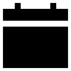 Blank Calendar Icon from Sharp Solid Set